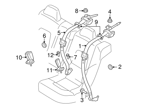 Rear Seat Belts for 2016 Volvo S80 #0