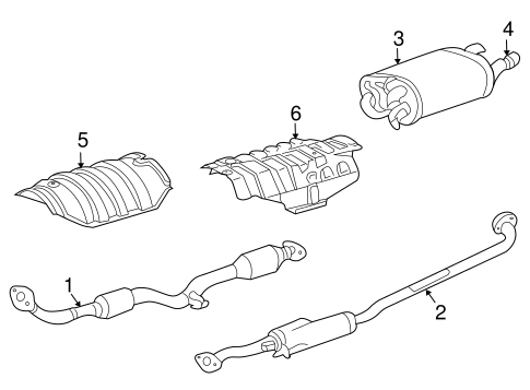 EXHAUST SYSTEM/EXHAUST COMPONENTS for 2004 Toyota Solara #1