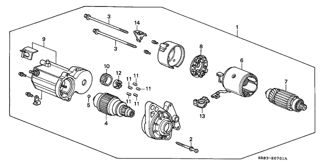 ENGINE/STARTER MOTOR (DENSO) (2) for 1993 Honda CIVIC COUPE #1