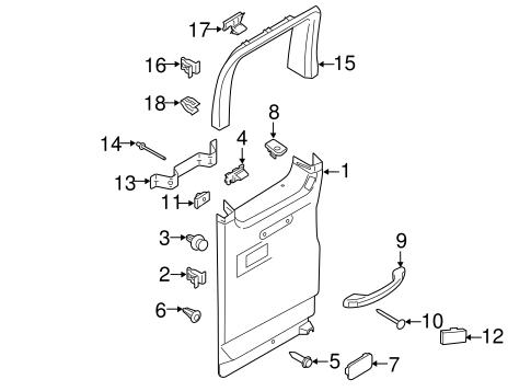 Body/Interior Trim - Side Door for 2016 Ford Transit-150 #2