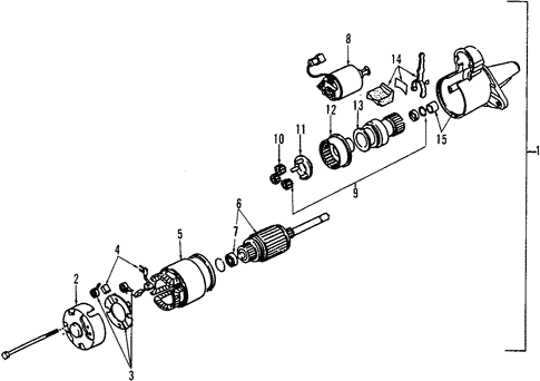 Starter for 1999 Infiniti G20 #1