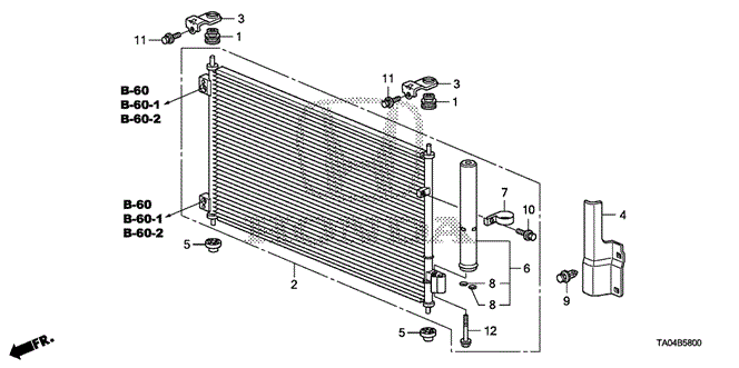 Body/Air Conditioning/A/C Condenser for 2009 Honda ACCORD SEDAN #1