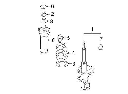 REAR SUSPENSION/STRUTS & COMPONENTS for 2012 Toyota Avalon #1