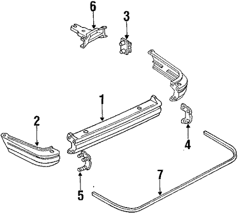 Tracer BUMPER ASSEMBLY - REAR