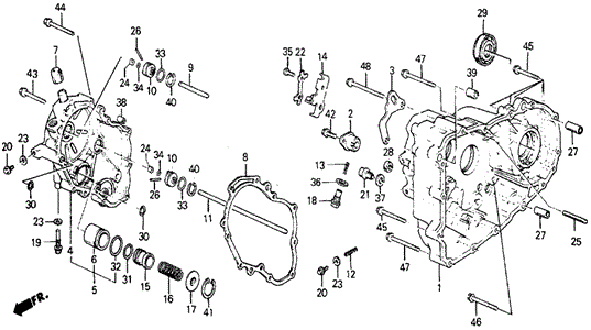 TRANSMISSION - AUTOMATIC/3AT TRANSMISSION HOUSING for 1985 Honda CIVIC 5-DOOR #1
