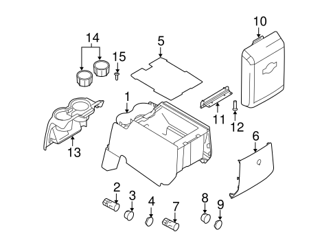 Body/Rear Console for 2010 Ford F-350 Super Duty #1