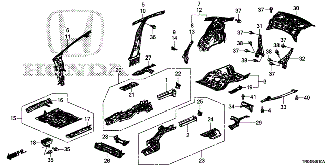Body/Air Conditioning/Floor - Inner Panel for 2012 Honda CIVIC SEDAN #1