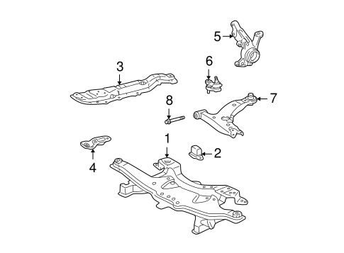 FRONT SUSPENSION/SUSPENSION COMPONENTS for 2007 Toyota Matrix #1