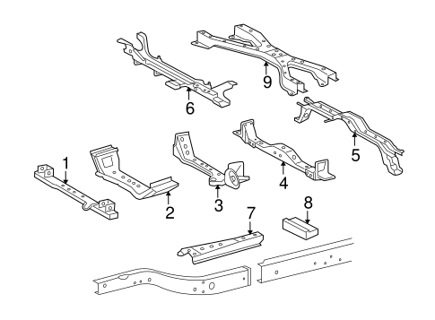 BODY/CROSSMEMBERS & COMPONENTS for 2012 Toyota Tacoma #5