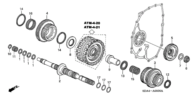 TRANSMISSION - AUTOMATIC/AT MAINSHAFT (L4) for 2003 Honda ACCORD SEDAN #1