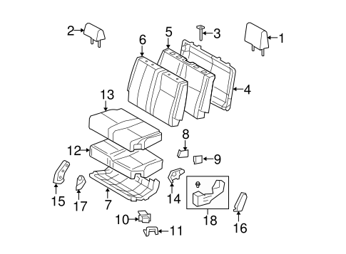 BODY/REAR SEAT COMPONENTS for 2009 Toyota Tundra #4