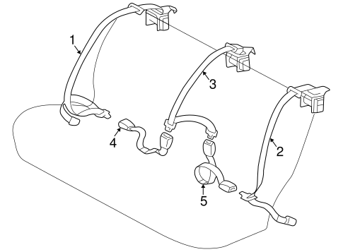 ELECTRICAL/REAR SEAT BELTS for 1997 Toyota Camry #1