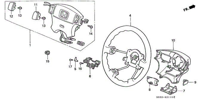 CHASSIS/STEERING WHEEL (SRS) for 2000 Honda CIVIC HATCHBACK #1