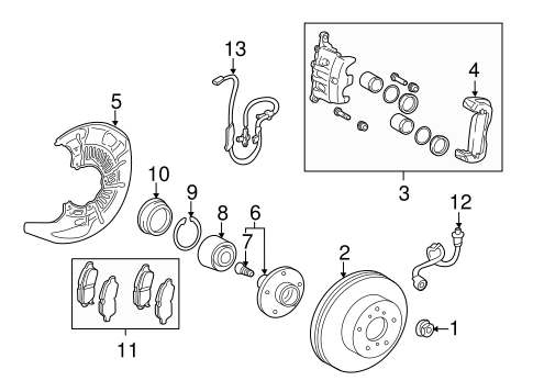 BRAKES/BRAKE COMPONENTS for 2015 Toyota Sienna #1