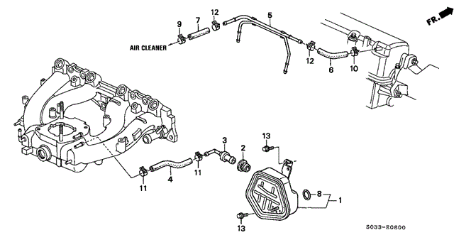 ENGINE/BREATHER CHAMBER (DOWN FLOW) for 2000 Honda CIVIC HATCHBACK #1