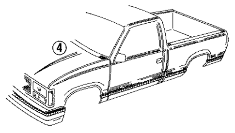 C2500 Pickup STRIPE TAPE 3
