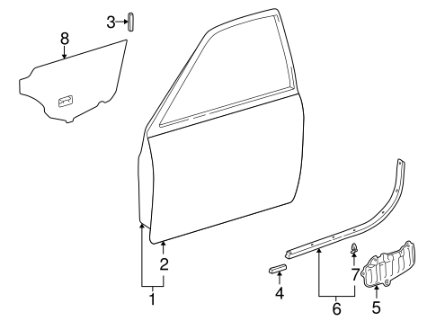 BODY/DOOR & COMPONENTS for 1997 Toyota Camry #1