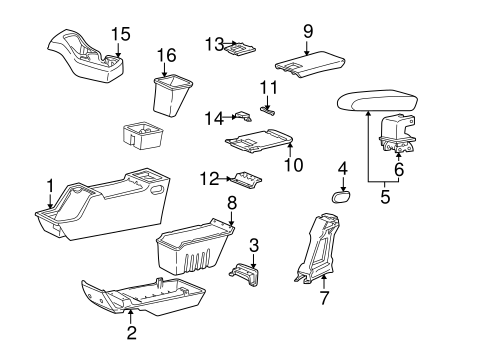 Body/Center Console for 2001 Ford Explorer #1