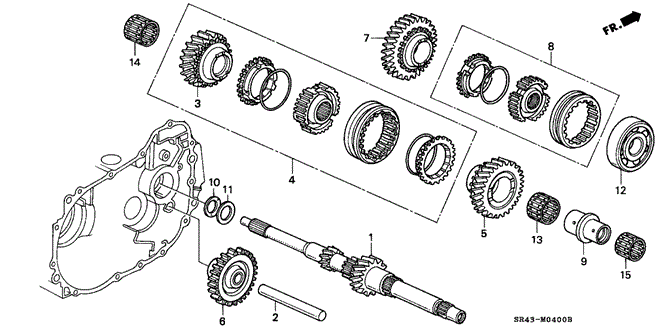 Transmission - Manual/MT Mainshaft for 1992 Honda CIVIC SEDAN #1