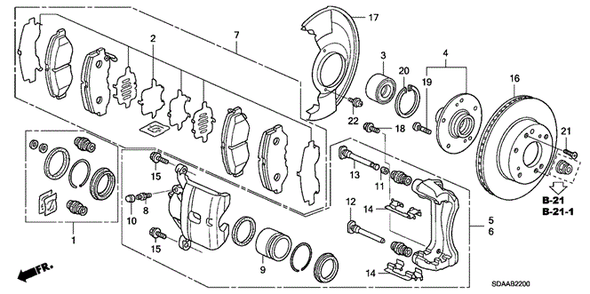 Chassis/Front Brake (1) for 2007 Honda ACCORD SEDAN #1