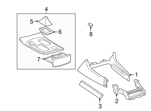 BODY/FRONT CONSOLE for 2003 Toyota Land Cruiser #1