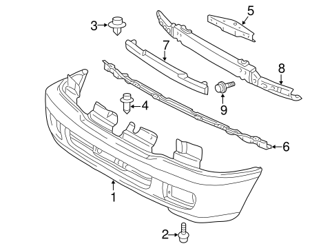 BODY/BUMPER & COMPONENTS - FRONT for 2000 Toyota Land Cruiser #1