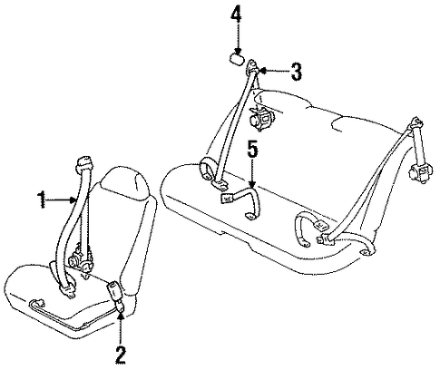 ELECTRICAL/FRONT SEAT BELTS for 1997 Toyota Celica #1