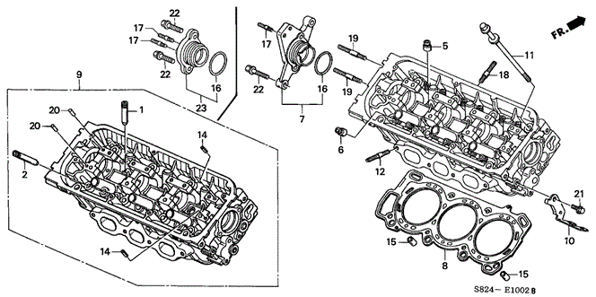 ENGINE/REAR CYLINDER HEAD (V6) for 1998 Honda ACCORD COUPE #1