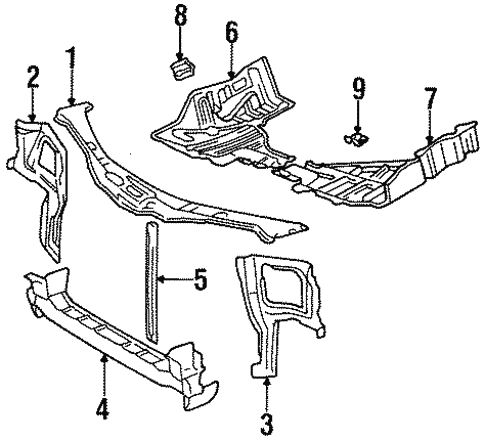 Radiator Support for 1997 Toyota Tercel #0