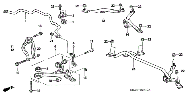 CHASSIS/FRONT LOWER ARM for 2003 Honda ACCORD SEDAN #1