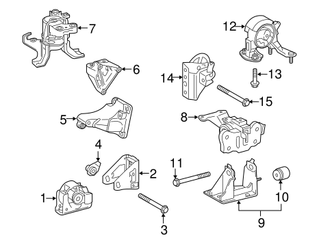 ENGINE/ENGINE & TRANS MOUNTING for 2016 Scion iM #1