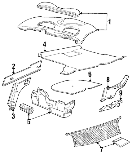 Sable INTERIOR TRIM - REAR BODY 2
