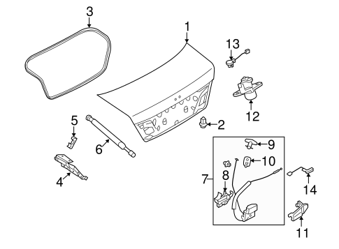 Lid & Components for 2008 Infiniti M45 #0