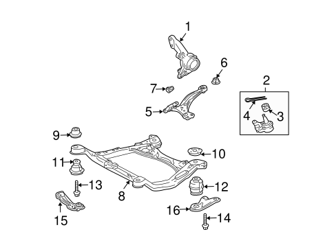 FRONT SUSPENSION/SUSPENSION COMPONENTS for 2006 Toyota Highlander #1