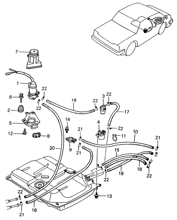ELECTRICAL / EXHAUST / HEATER / FUEL/FUEL PUMP - FUEL STRAINER ('82-'83) for 1982 Honda CIVIC SEDAN #1