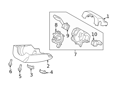 Shroud, Switches & Levers for 2019 Ford Fusion #0