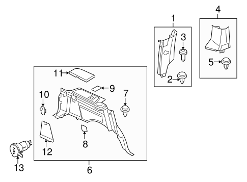 LR4 INTERIOR TRIM - QUARTER PANELS