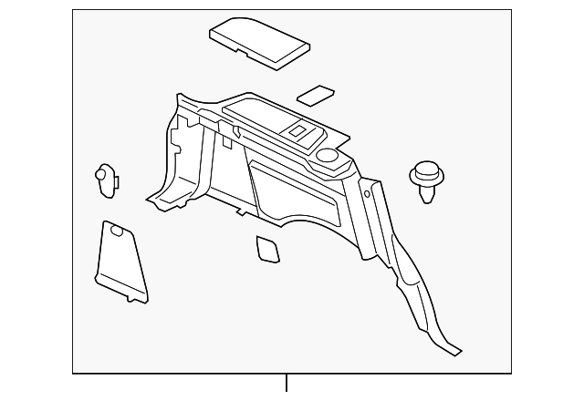 LR016534 Деталь QTR TRIM PANEL, RIGHT