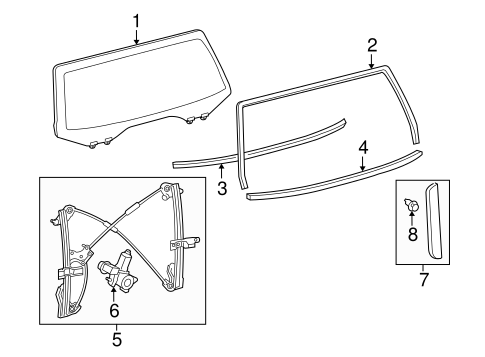 BODY/GLASS - LIFT GATE for 2015 Toyota Sequoia #1