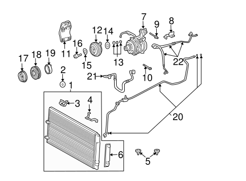 HVAC/CONDENSER, COMPRESSOR & LINES for 2002 Toyota Camry #2