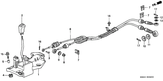 CHASSIS/SHIFT LEVER for 1998 Honda ACCORD COUPE #1