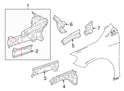 Structural Components & Rails for 2015 Mercedes-Benz B Electric Drive #0