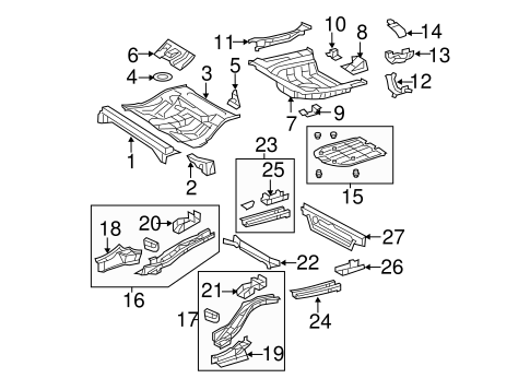 BODY/REAR FLOOR & RAILS for 2011 Toyota Camry #2
