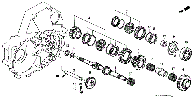 TRANSMISSION - MANUAL/MT MAINSHAFT for 2001 Honda ACCORD COUPE #1
