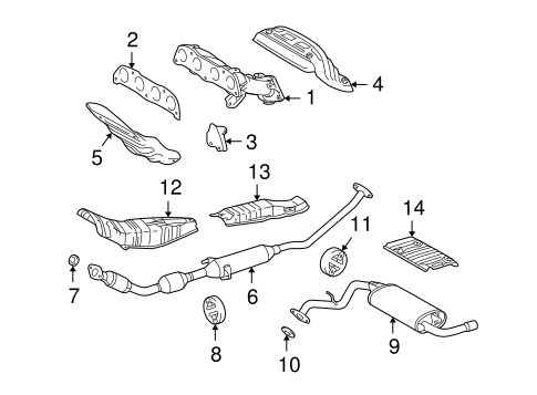 EXHAUST SYSTEM/EXHAUST MANIFOLD for 2008 Toyota Matrix #1