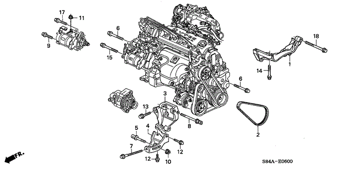 ENGINE/ALTERNATOR BRACKET for 2002 Honda ACCORD SEDAN #1
