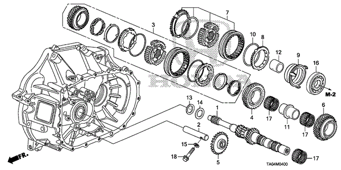 Transmission - Manual/MT Mainshaft (L4) for 2009 Honda ACCORD SEDAN #1