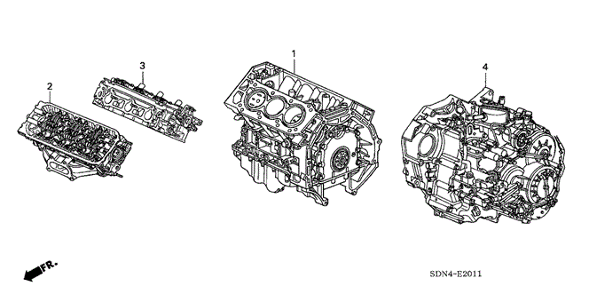 ENGINE/ENGINE ASSY. - TRANSMISSION ASSY. (V6) for 2003 Honda ACCORD COUPE #1