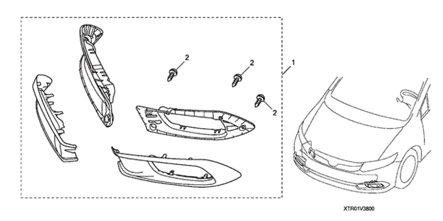 Foglight Cover for 2012 Honda Civic #0