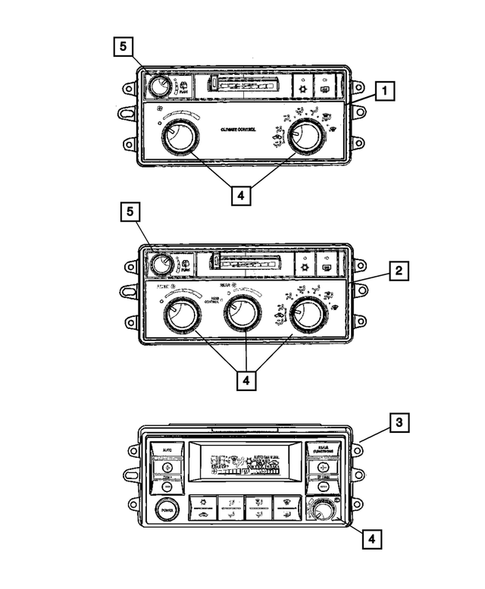 Air Conditioner and Heater Controls for 2005 Dodge Durango #0